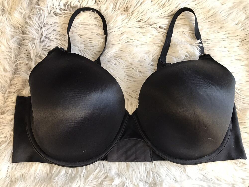 Secret Treasures Bra Women's 38DD Black T Shirt Lightly Lined Underwire Straps
